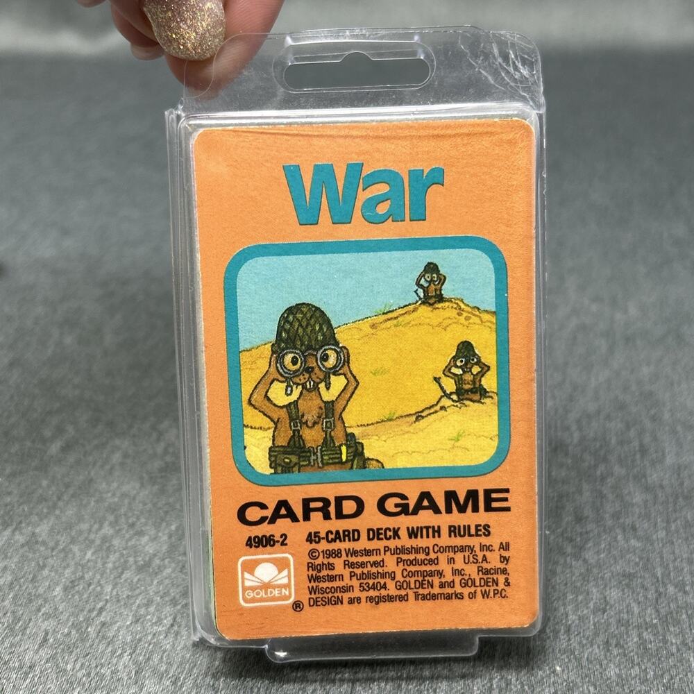 Vintage Golden War Playing Cards 1988 Military Kids Game Replacement Cards READ